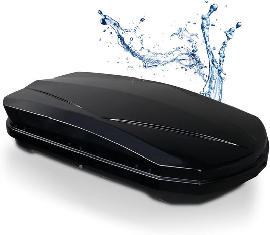 Karite 11.65 cu.ft. Rooftop Cargo Box w/Keys, Hard Shell Dual-Side Opening Waterproof Roof Mount Travel Luggage Storage Cargo Carrier, 55" L x 29.5" W x 12.2" H, for SUV Car Van