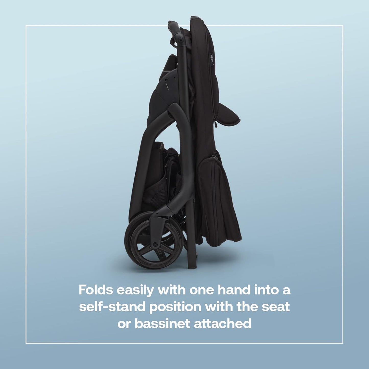 Karite Dragonfly City Stroller with Full-Size Baby Bassinet and Toddler Seat, One Hand Easy Fold in any Position, Full Suspension, Large Basket, Graphite Chassis and Grey Melange Sun Canopy