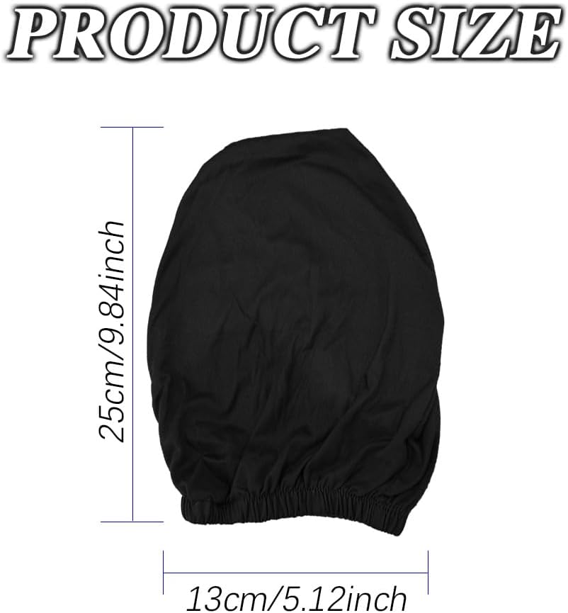 Karite 2PCS Car Seat Headrest Cover, Vehicle Accessories Headrest Cover, Automotive Seat Cover Accessories, Soft Car Head Rest Cover Protector Car Interior Accessories for Most Cars (Black)