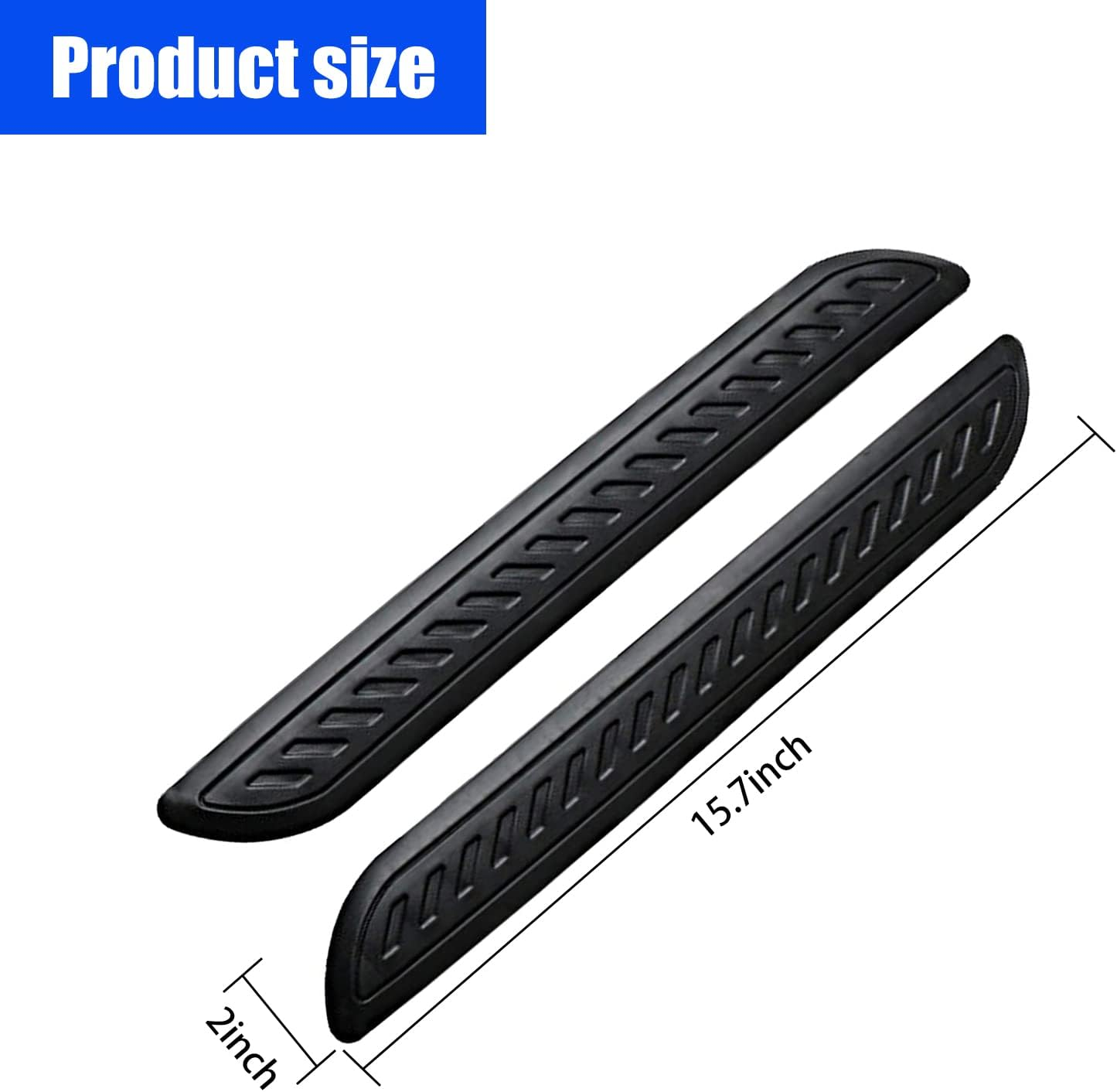 Karite 2 PCS Car Bumper Anti-Scratch Strips, 15.75 Inch Car Body Anti-Collision Stickers, Car Bumper Anti-wear Protection Strips, Universal Car Protection Strips (Black)