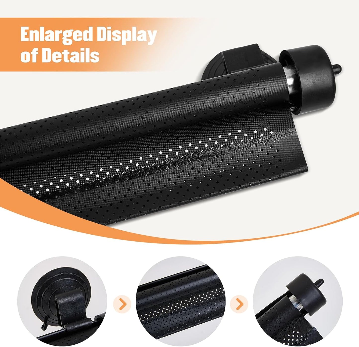 Karite 4 Pack Car Side Window Sun Shade - Retractable Car Roller Sunshadewith Reinforced Suction Cups, Drop Down UV Interior Sunshade, Stroller Window Sunshade (15" x 17")